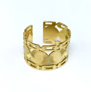 Bague déco antique Plaqué or 18k