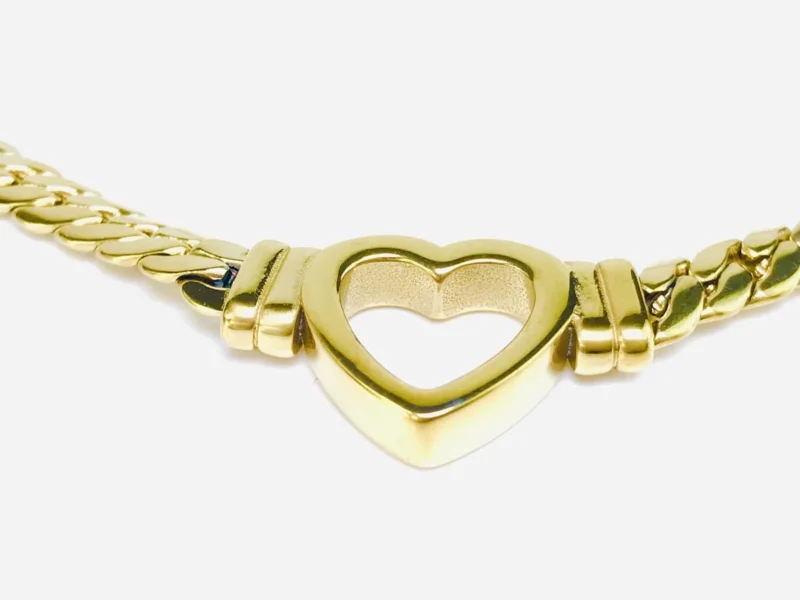 Chaîne pendentif coeur évidé
