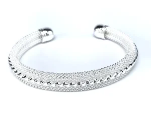 Jonc femme argent boule