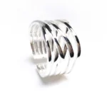 Bague tendance Ajustable Entrelaces Argent sterling 925