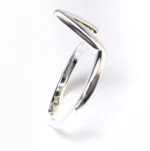 Bague en argent 925 ajustable pour femme design original triangle