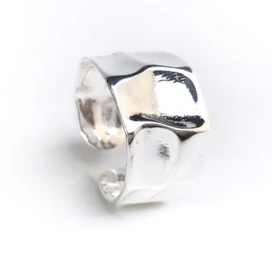 Bague argent martelé - femme