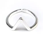 Bague femme argent ajustable forme triangle