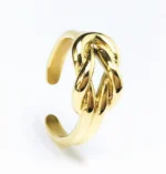 Bague plaqué or avec noeud