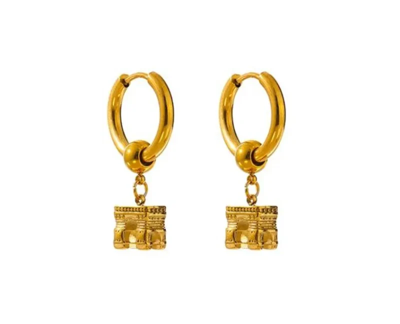 Boucles d'oreilles créole indes pendantes or