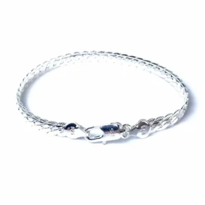 Bracelet femmea argent petite maille englaise fermoir homard