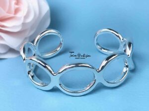 Manchette femme en argent ajouré