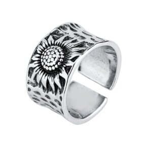 Bague Femme Tendance Large Argent