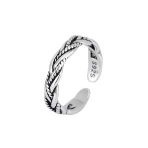 Bague Argent Tressé Large