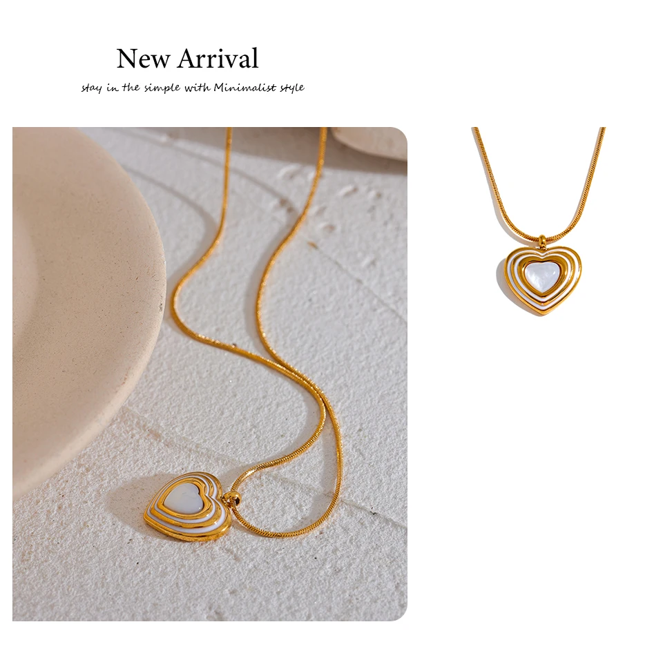 Collier Plaqué Or Femme Coeur de Nacre Collier Plaqué Or Femme Coeur de Nacre