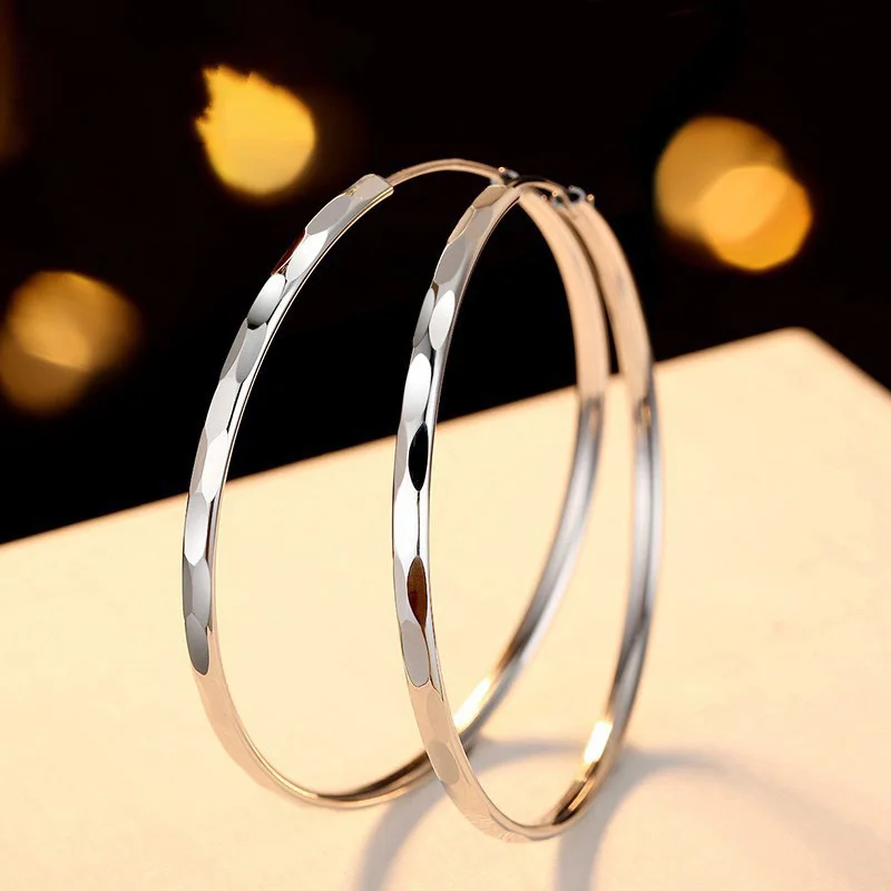 Créoles en argent fine 40,45,50,55, 60mm Créoles en argent fine 40,45,50,55, 60mm