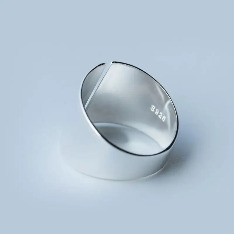 Bague Large en Argent Femme Ajustable Bague Large en Argent Femme Ajustable
