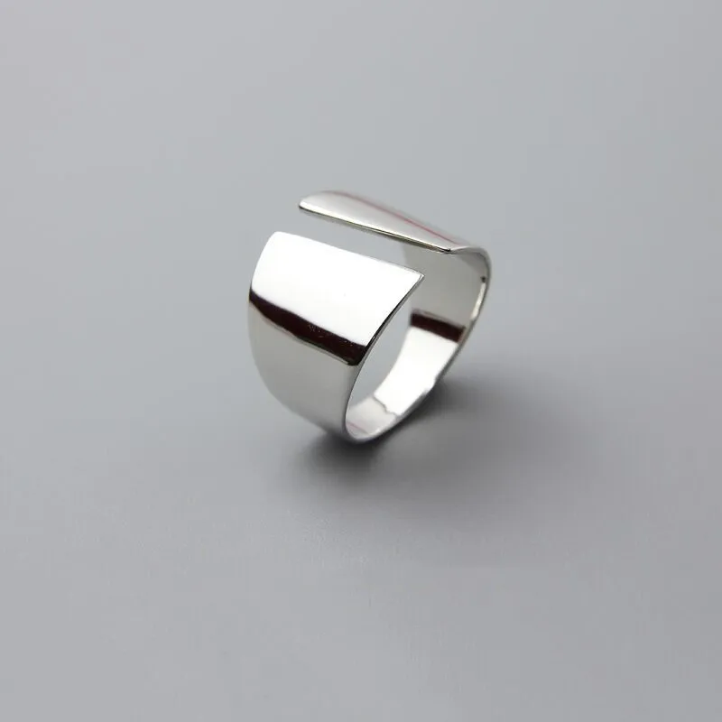 Bague Large en Argent Femme Ajustable Bague Large en Argent Femme Ajustable