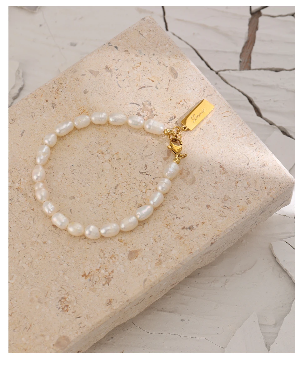 Bracelet Perles Plates Naturelles