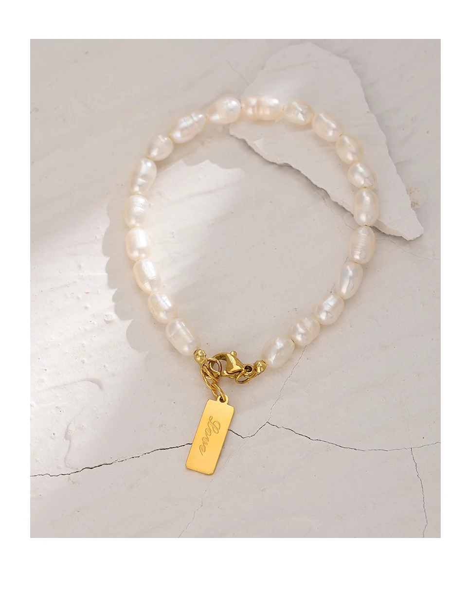 Bracelet Perles Plates Naturelles