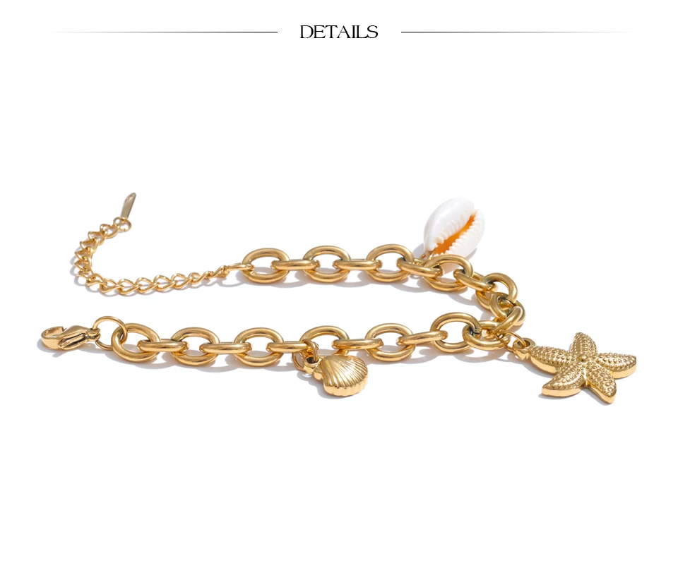 Bracelet Coquillage Or Femme