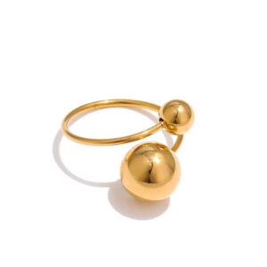 Bague or originale plaquage 18carats bouleen