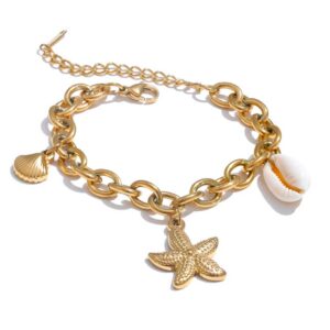 Bracelet coquillage or