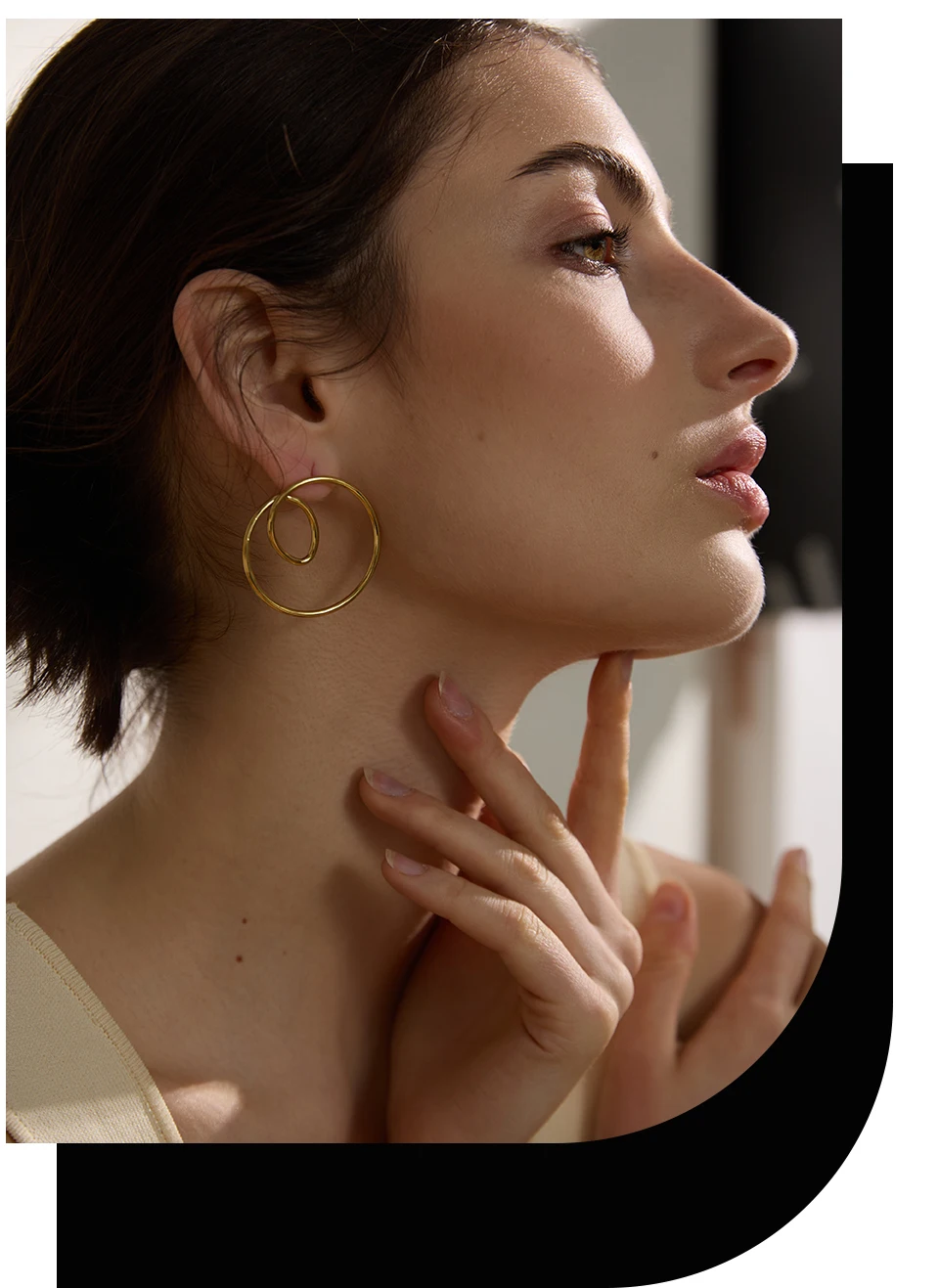 Boucle d'oreille Anneau Or ou Platine Boucle d'oreille Anneau Or ou Platine