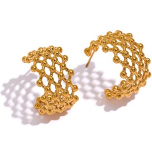 Boucles épaisses or doré
