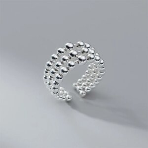 ague Anneau design serti de Bille style grappe Argent