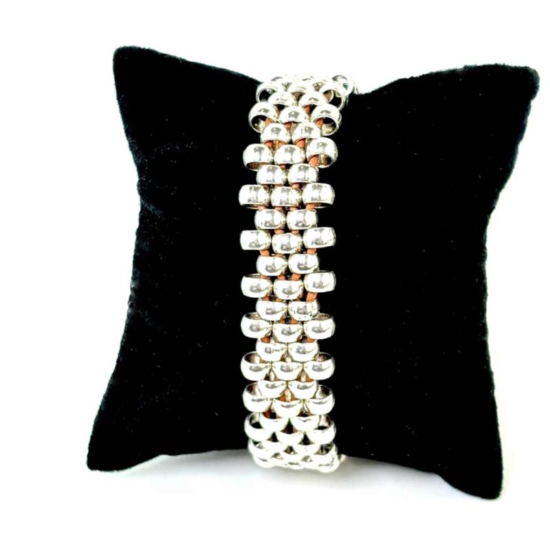 bracelet perle argent bijou ethnique anneau femme homme