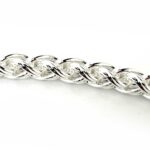 Mailles torsadés argent sterling.