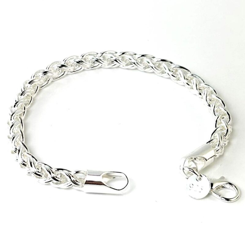 Bracelet torsadé argent poinçonné