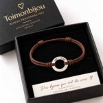 Bracelet cordon personnalisé dans son coffret cadeau Toimonbijou